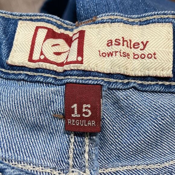 VTG, Leí  Jeans Blue Flare & Wide Leg Denim Junior Size 15 - Picture 8 of 12